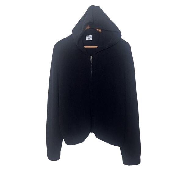 Columbia Black Full Zip Soft Fleece Fuzzy Hoodie Jacket Women's Sz XL - Picture 1 of 9